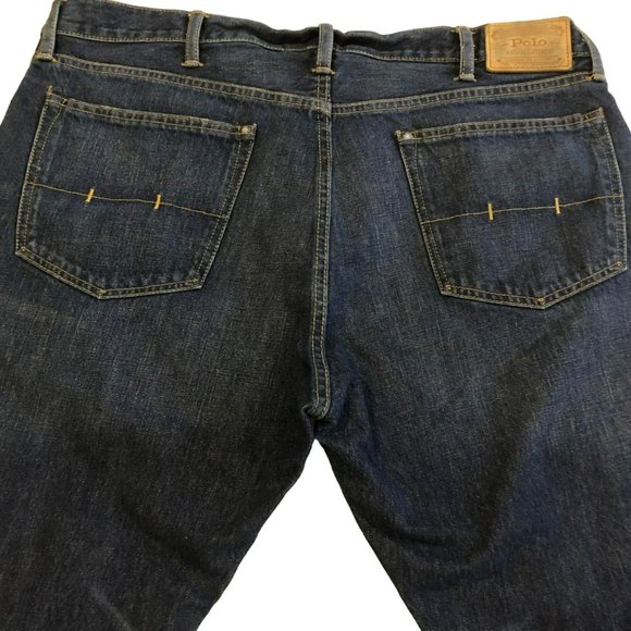 Polo Ralph Lauren Classic Fit Men's Jeans 38x34 Dark Wash Zip Fly - Picture 4 of 6